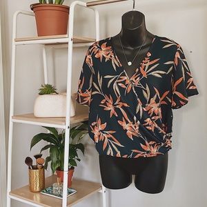 Blue & Orange Floral Top - Sienna Sky(SM)